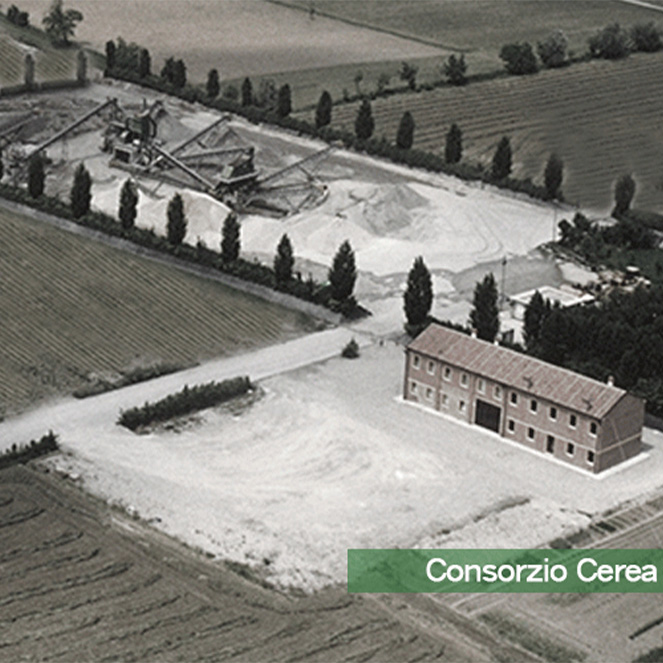 Veduta aerea storica del Consorzio Cerea, da cui nasce Cerea Spa