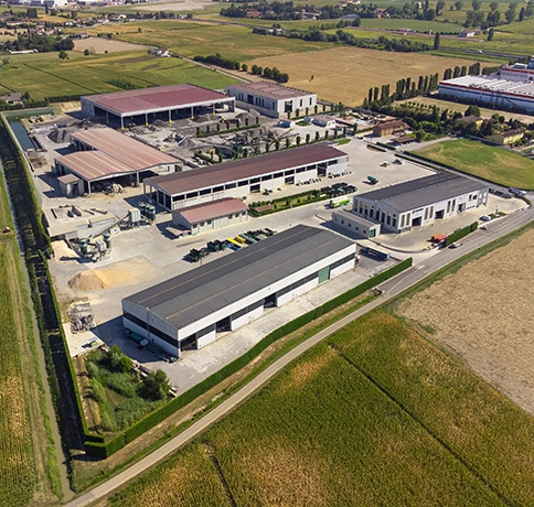 Veduta aerea dell'impianto di Cerea Spa